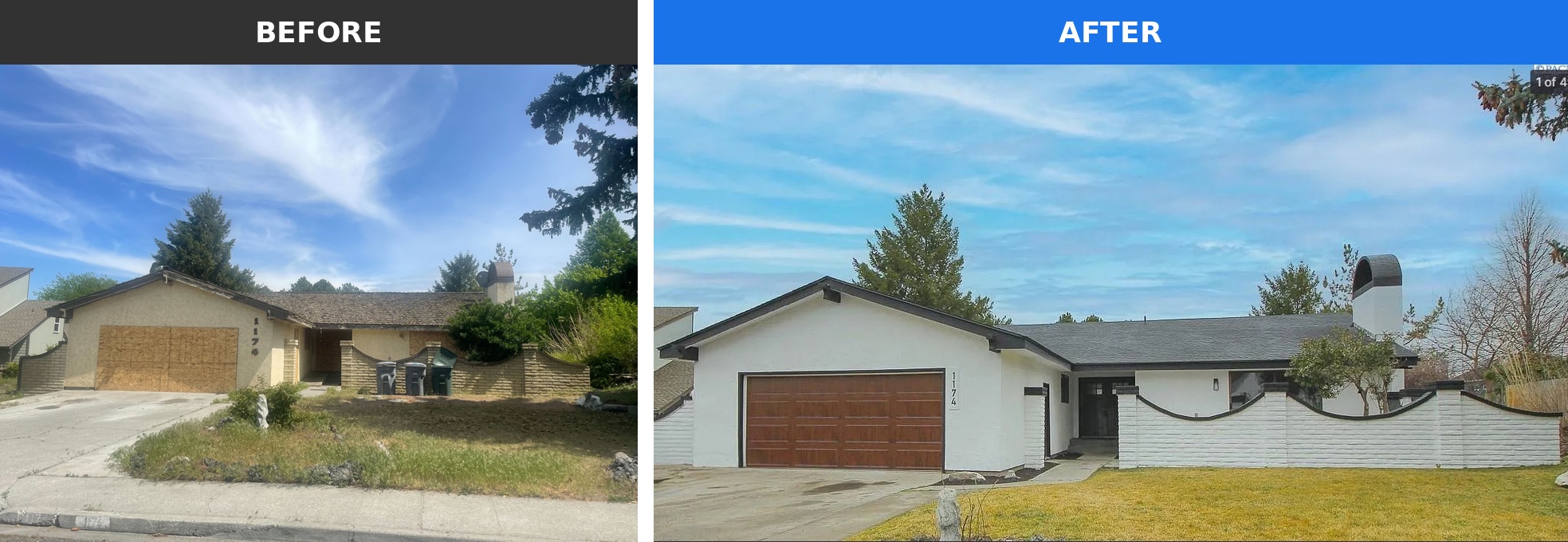 A Franklin County home Integrity House Buyers bought as-is and renovated — before and after